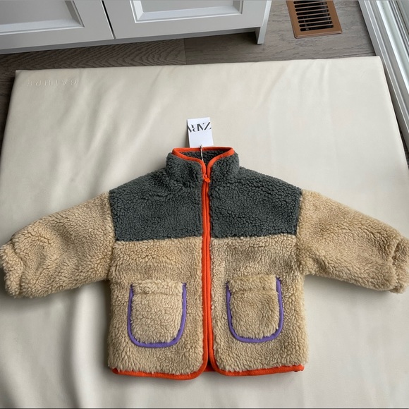 Zara Kids Faux Shearling Jacket 12-18 month and 18-24 months
